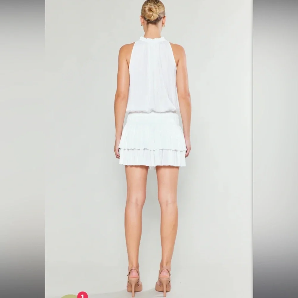 Current Air Cara Sleeveless Pleated Mini Dress Turquoise Size S - Picture 16 of 16